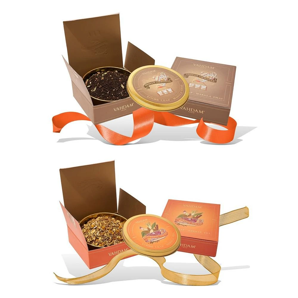 商品Vahdam Teas|Turmeric Spiced Herbal Tea India's Original Masala Chai, Combo, Gift Set,价格¥149,第2张图片详细描述