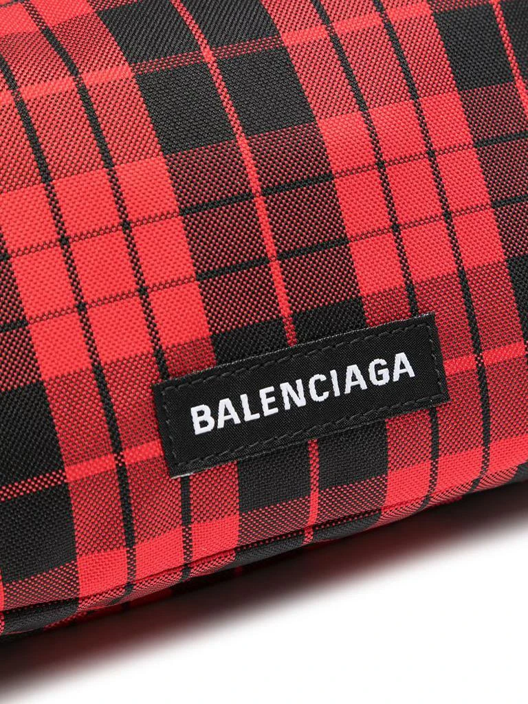 商品Balenciaga|BALENCIAGA Plaid Print Logo Belt Bag,价格¥5168,第4张图片详细描述