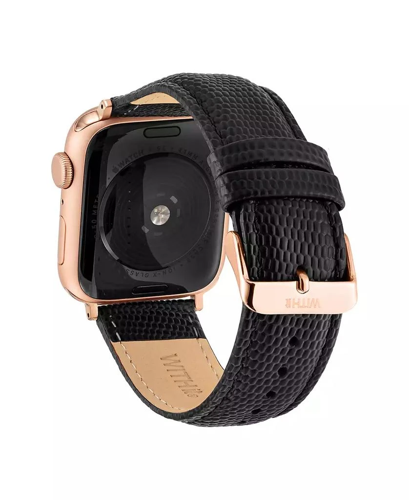 商品WITHit|Black Genuine Lizard Grain Leather Band designed for Apple Watch® 42mm (Series 10) & 38/40/41mm,价格¥228,第2张图片详细描述