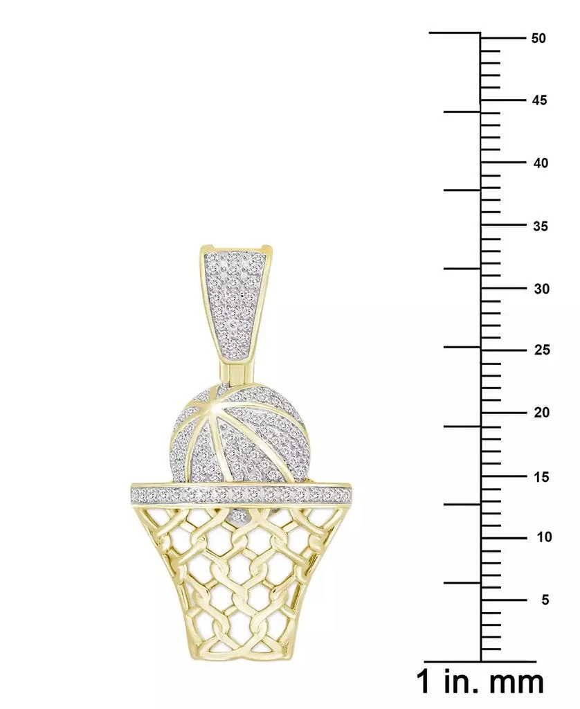 商品Macy's|Men's Diamond Basketball Hoop Pendant (1/5 ct. t.w.) in 10k Gold,价格¥13213,第2张图片详细描述