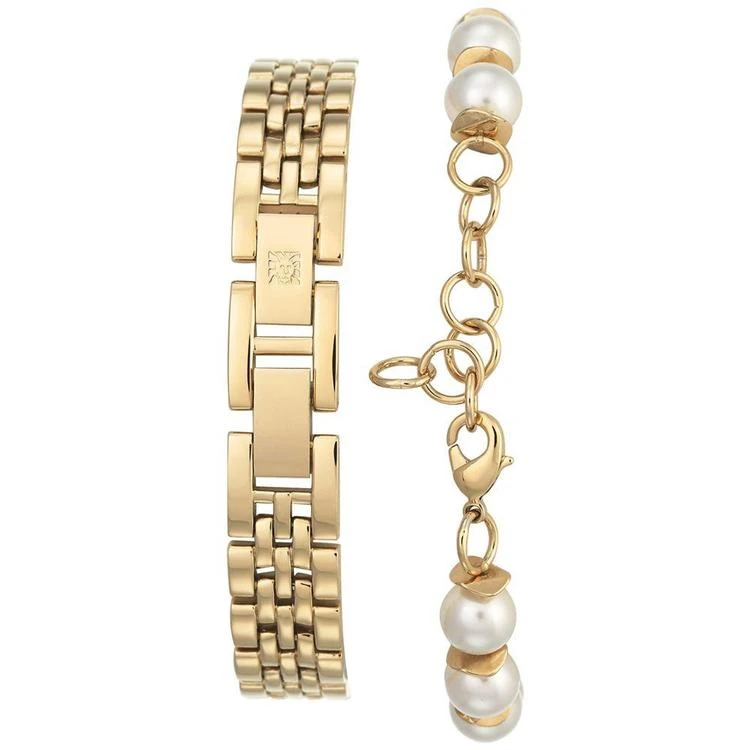 商品Anne Klein|施华洛世奇水晶腕表+珍珠手镯,价格¥445,第3张图片详细描述