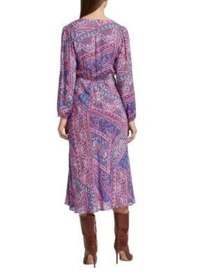 商品ba&sh|Franky Paisley Midi Wrap Dress,价��格¥730,第2张图片详细描述