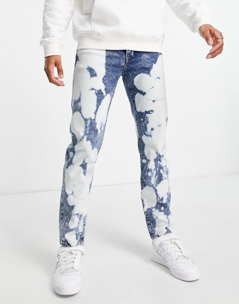 商品Topman|Topman straight jeans in extreme bleach,价格¥190,第2张图片详细描述