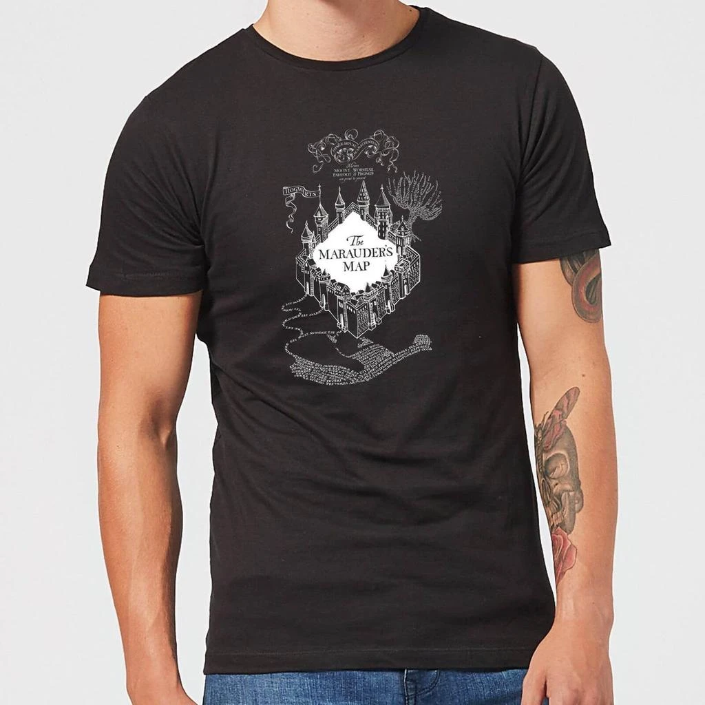 商品Harry Potter|Harry Potter The Marauder's Map Men's T-Shirt - Black,价格¥169,第1张图片详细描述