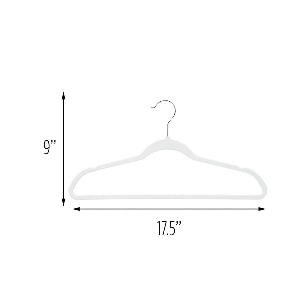 商品Honey Can Do|50-Pack Rubber Space-Saving Hanger, White,价格¥395,第2张图片详细描述