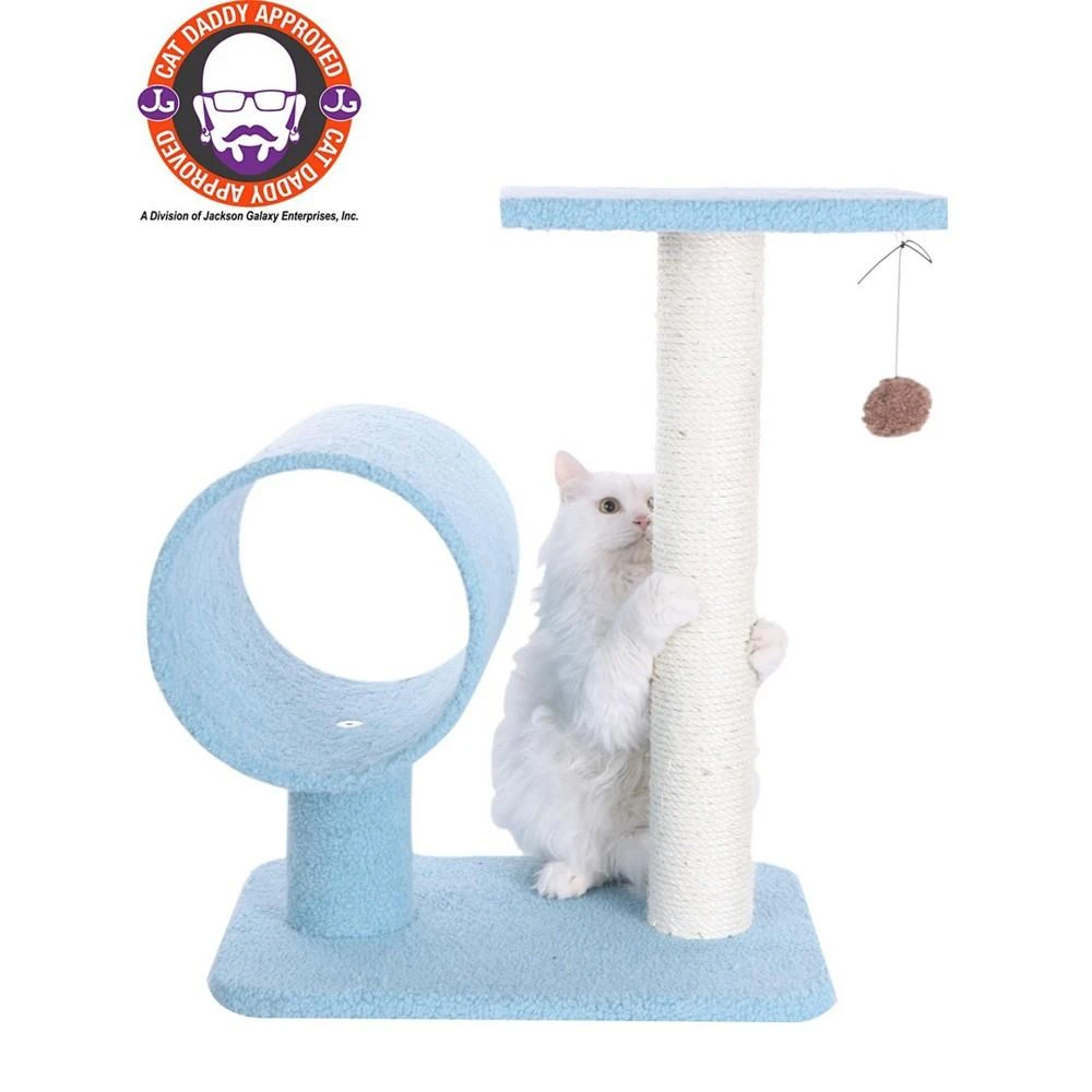 商品Macy's|25" Real Wood Cat Tree With Scratcher And Tunnel For Privacy,价格¥821,第2张图片详细描述