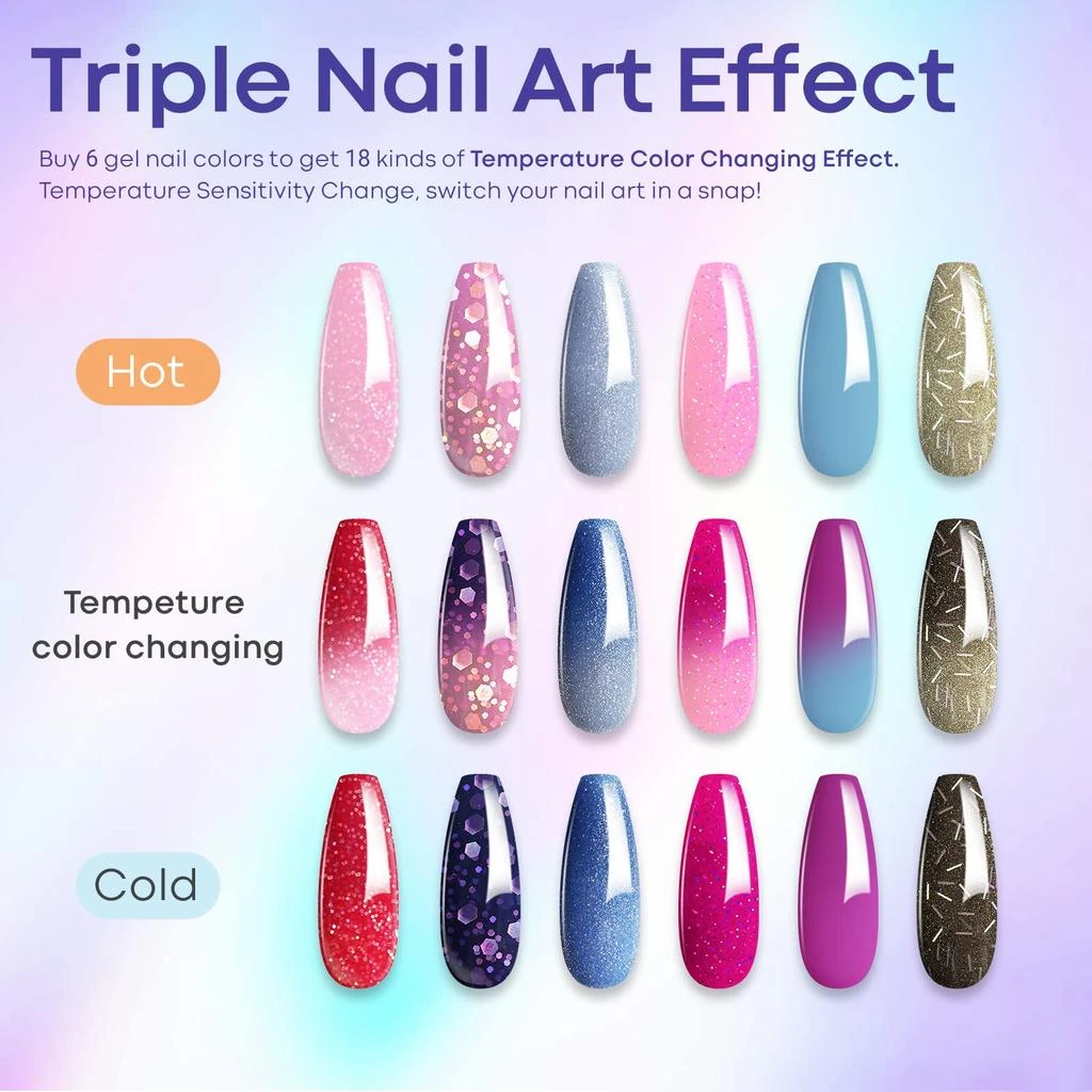 6 Shades Gel Nail Polish Set Collection 商品