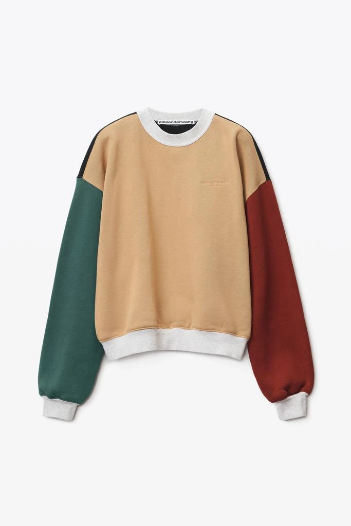 商品Alexander Wang|COLORBLOCK CREWNECK PULLOVER IN TERRY,价格¥1452,第2张图片详细描述