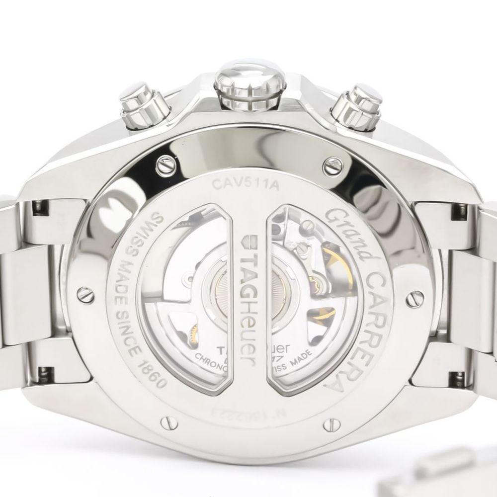 Tag Heuer Black Stainless Steel Grand Carrera CAV511A Automatic Men's Wristwatch 43 mm商品第5张图片规格展示