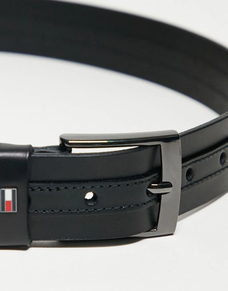 商品Tommy Hilfiger|Tommy Hilfiger Adan belt in black with flag stripe,价格¥545,第3张图片详细描述