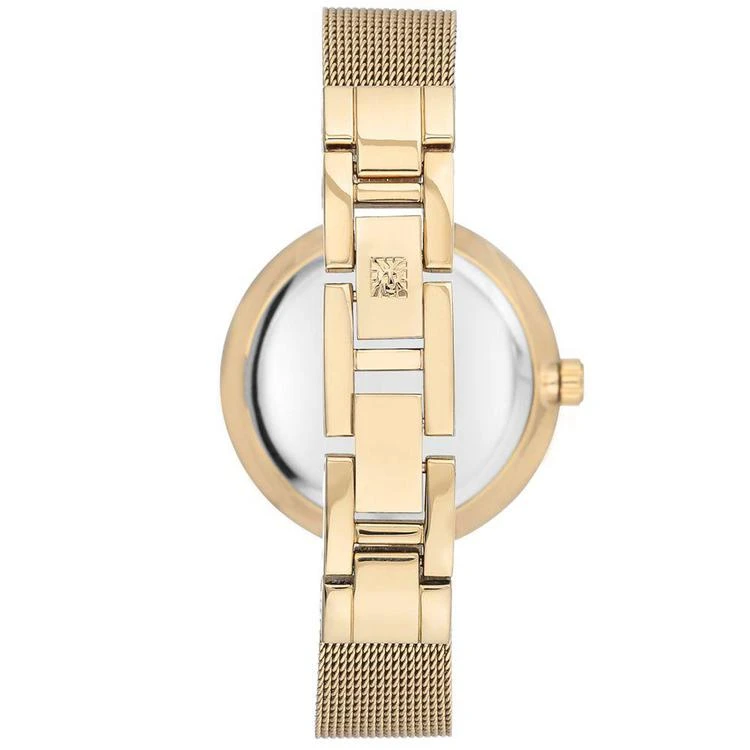 商品Anne Klein|Women's Gold-Tone Stainless Steel Mesh Bracelet Watch 34mm,价格¥528,第3张图片详细描述