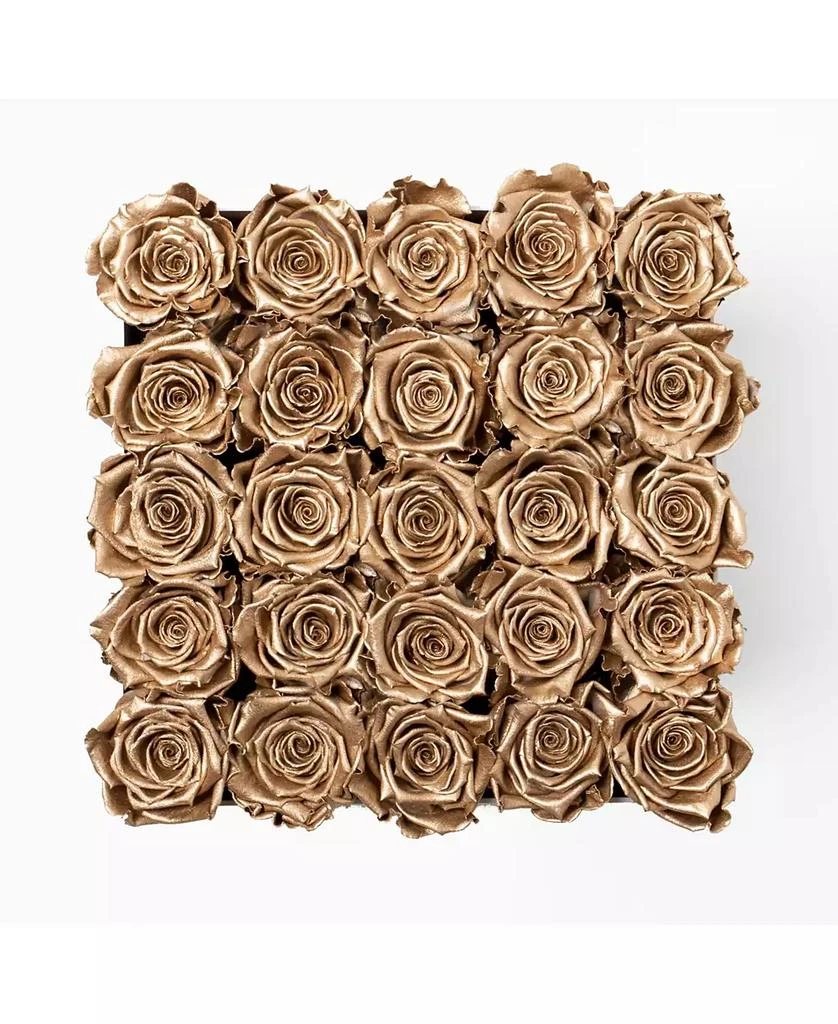 商品Infinity Roses|Square Box of 25 Gold Real Roses Preserved to Last Over A Year, Extra Large,价格¥2123,第2张图片详细描述