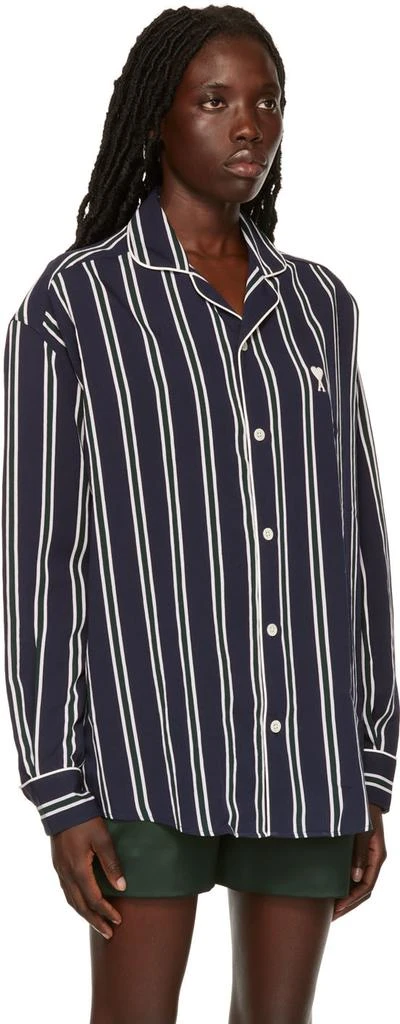 商品AMI|SSENSE Exclusive Navy Ami De Cœur Shirt,价格¥1413,第2张图片详细描述