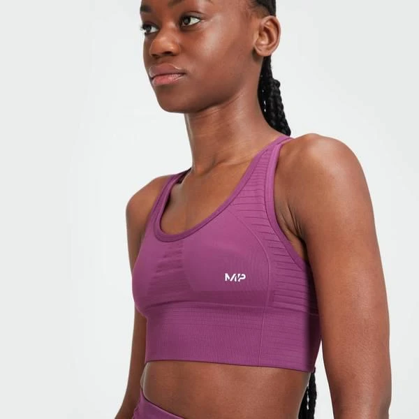 商品Myprotein|MP Women's Tempo Seamless Sports Bra - Purple,价格¥174,第5张图片详细描述