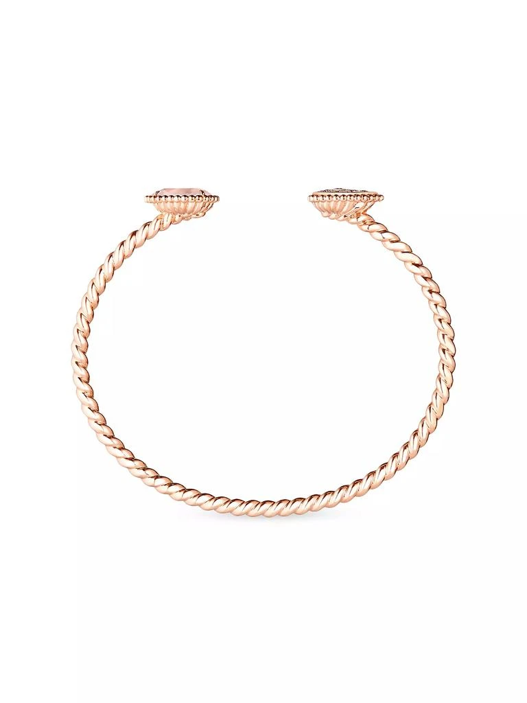 商品Boucheron|Serpent Bohème 18K Rose Gold, 1.36 TCW Diamond & Pink Quartz Cuff,价格¥53980,第4张图片详细描述