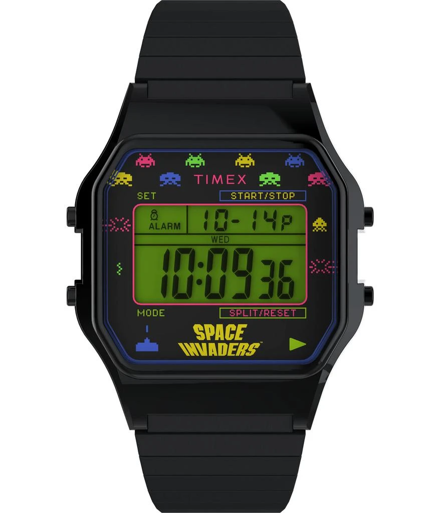 商品Timex|34 mm T80 X Space Invaders Digital Dial Expansion Bracelet Watch,价格¥663,第1张图片