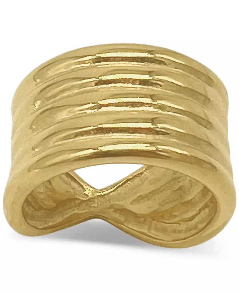 商品ADORNIA|14k Gold-Plated 5-Row Tall Sculpted Band Ring,价格¥147,第1张图片