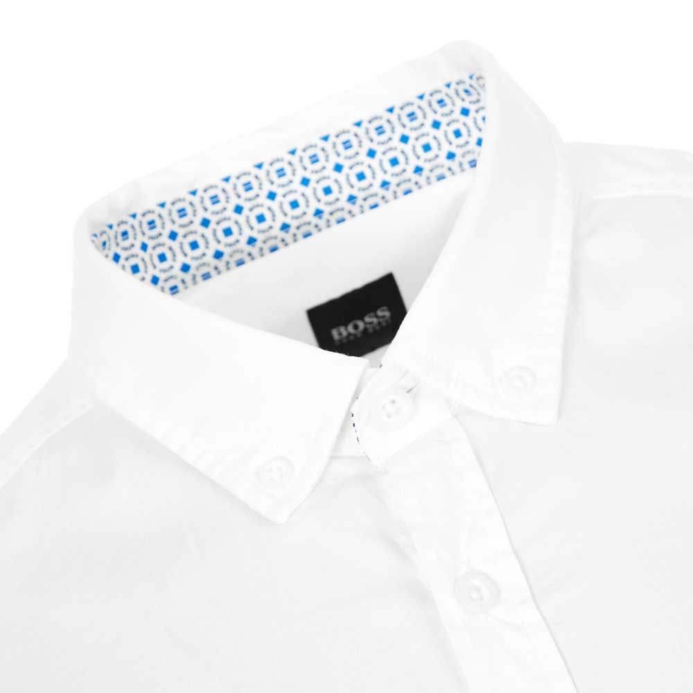 HUGO BOSS 男士白色棉质长袖衬衫 BIADO-R-50420129-100商品第3张图片规格展示