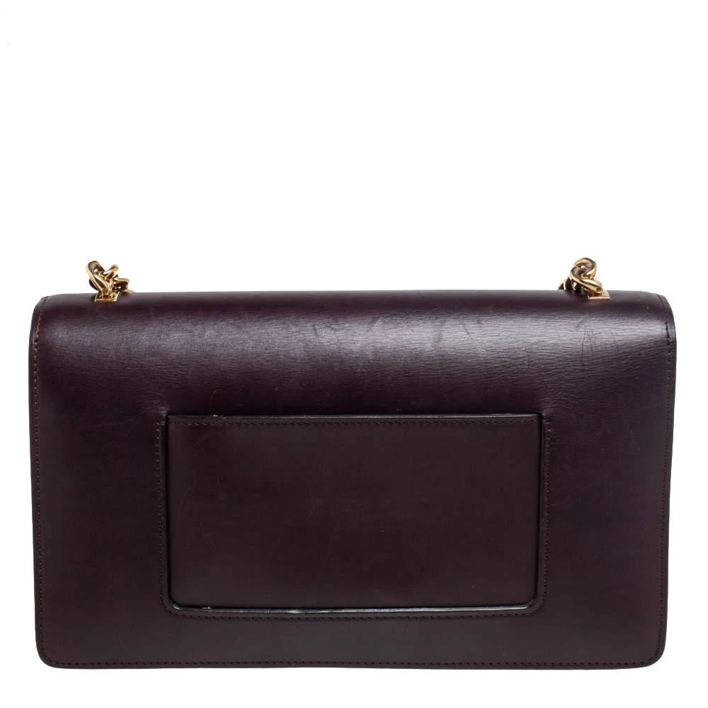 商品[二手商品] Celine|Celine Dark Burgundy Leather Large Case Chain Flap Shoulder Bag,价格¥3410,第4张图片详细描述