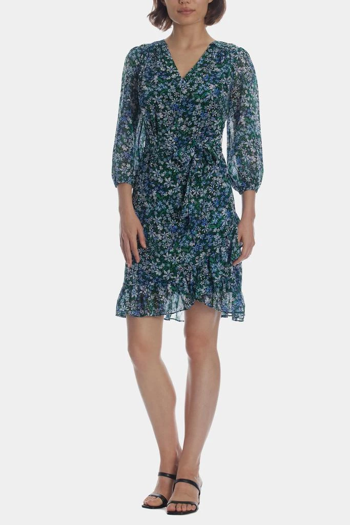 商品Karl Lagerfeld Paris|Floral Printed V-Neck Dress,价格¥304,第1张图片