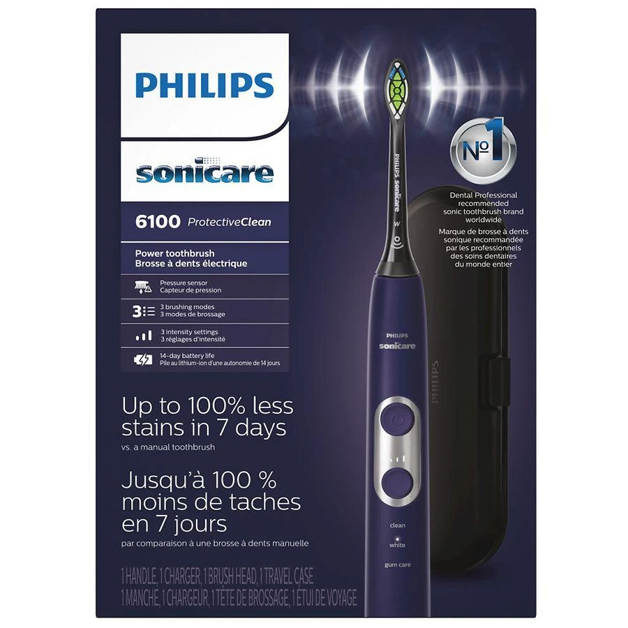 商品Philips Sonicare|ProtectiveClean Toothbrush - 6100,价格¥898,第1张图片
