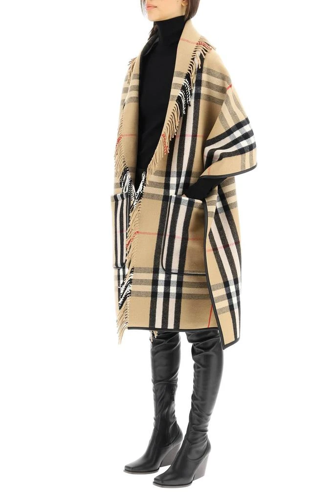 商品Burberry|Burberry tartan wool and cashmere cape,价格¥6405,第4张图片详细描述