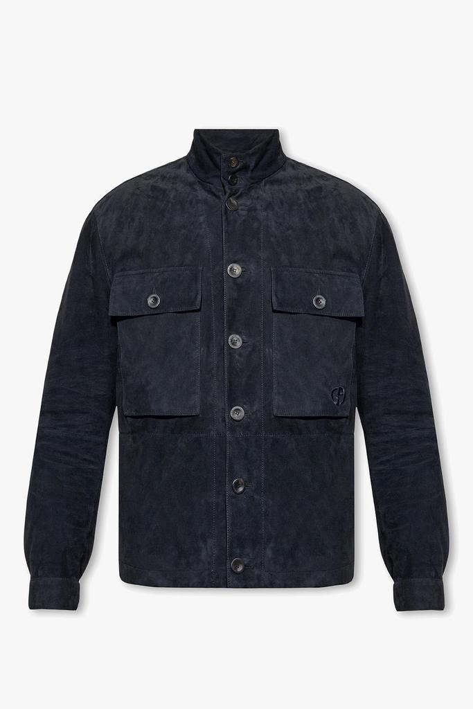 商品Giorgio Armani|Giorgio Armani Leather Jacket,价格¥18574,第1张图片