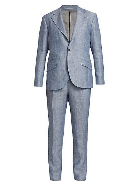 商品Brunello Cucinelli|Classic-Fit Ticket Pocket Suit,价格¥36319,第1张图片