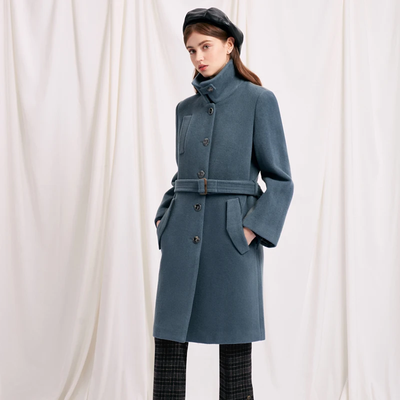 Nina 羊毛大衣-深蓝色 | Nina Wool  Coat - Nightime Blue 商品