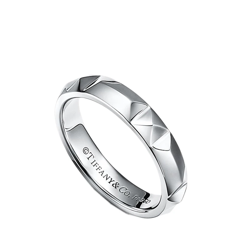 商品Tiffany & Co.|  Tiffany & Co./蒂芙尼 True系列 950铂金斜边设计4mm宽简约戒指婚戒GRP11959,价格¥17957,第1张图片