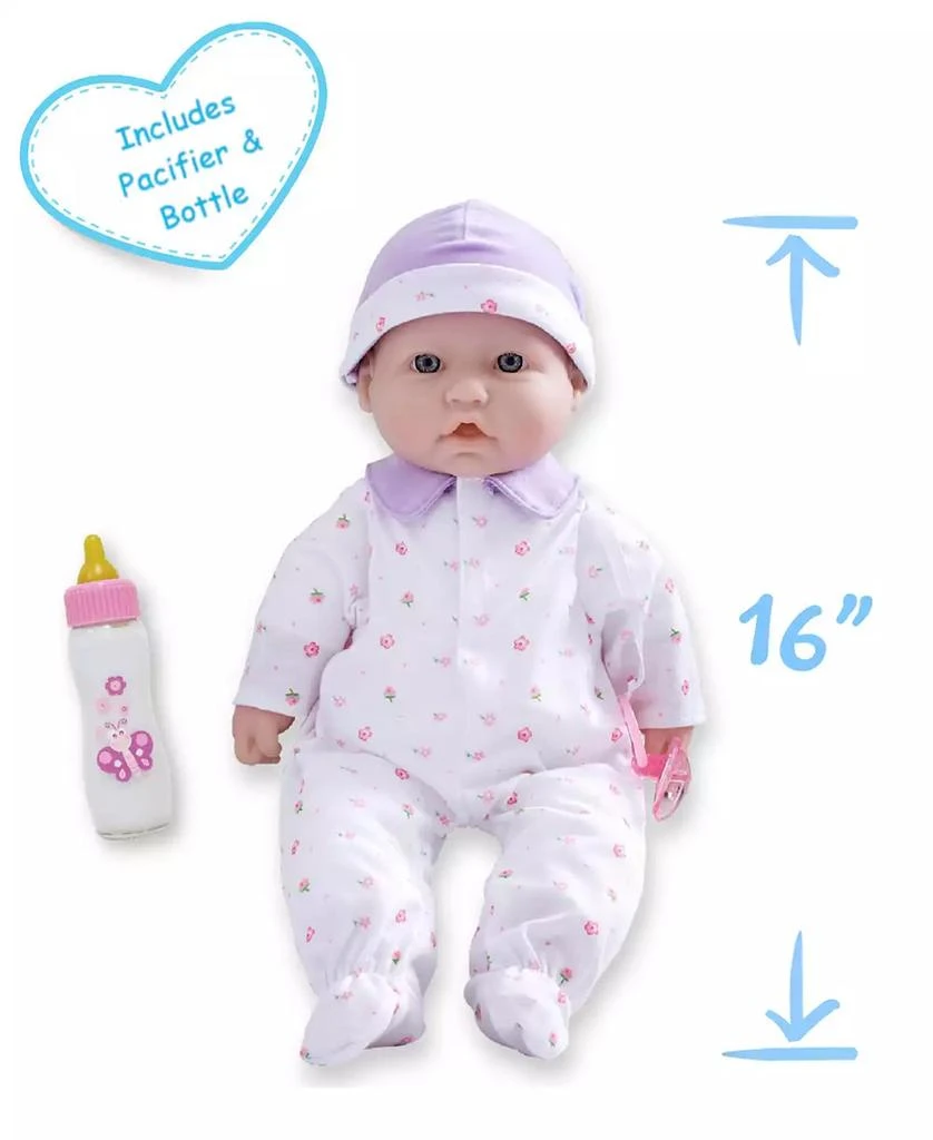 商品JC TOYS|La Baby Caucasian 16" Soft Body Baby Doll Purple Outfit,价格¥166,第2张图片详细描述