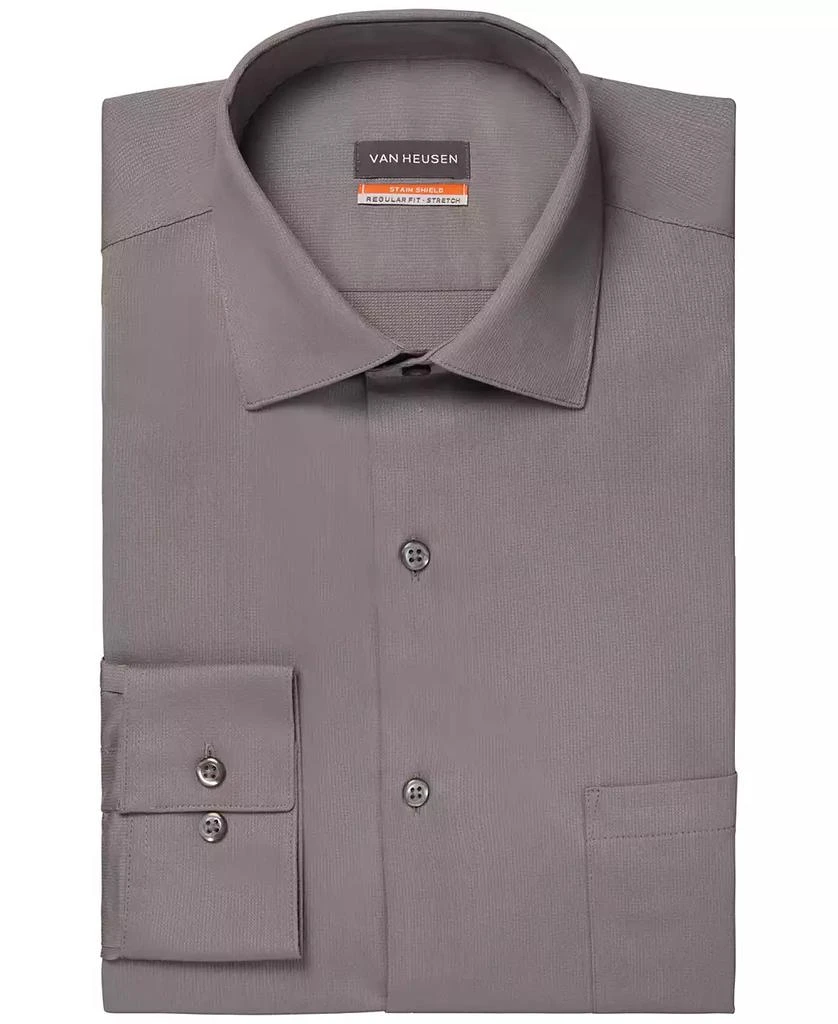 商品Van Heusen|Men's Big & Tall Classic/Regular-Fit Stain Shield Performance Stretch Textured Dress Shirt,价格¥196,第3张图片详细描述