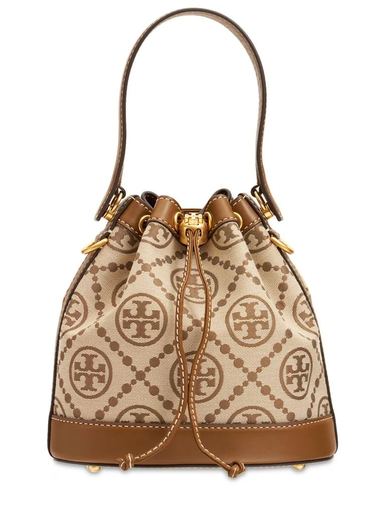 商品Tory Burch|Logo Monogram Jacquard Bucket Bag,价格¥5341,第1张图片