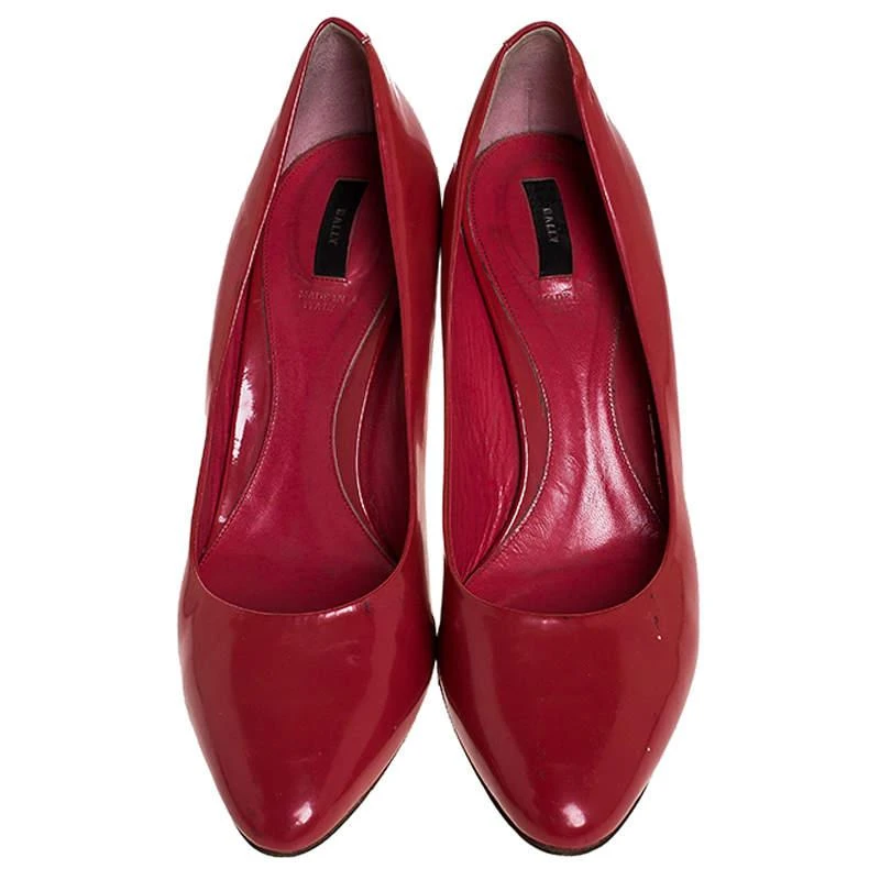 商品[二手商品] Bally|Bally Pink Patent Leather Round Toe Pumps Size 41,价格¥985,第3张图片详细描述