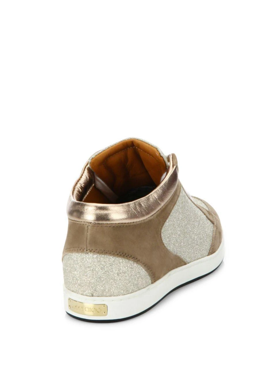 商品Jimmy Choo|Miami Suede & Glitter Sneakers,价格¥1649,第2张图片详细描述