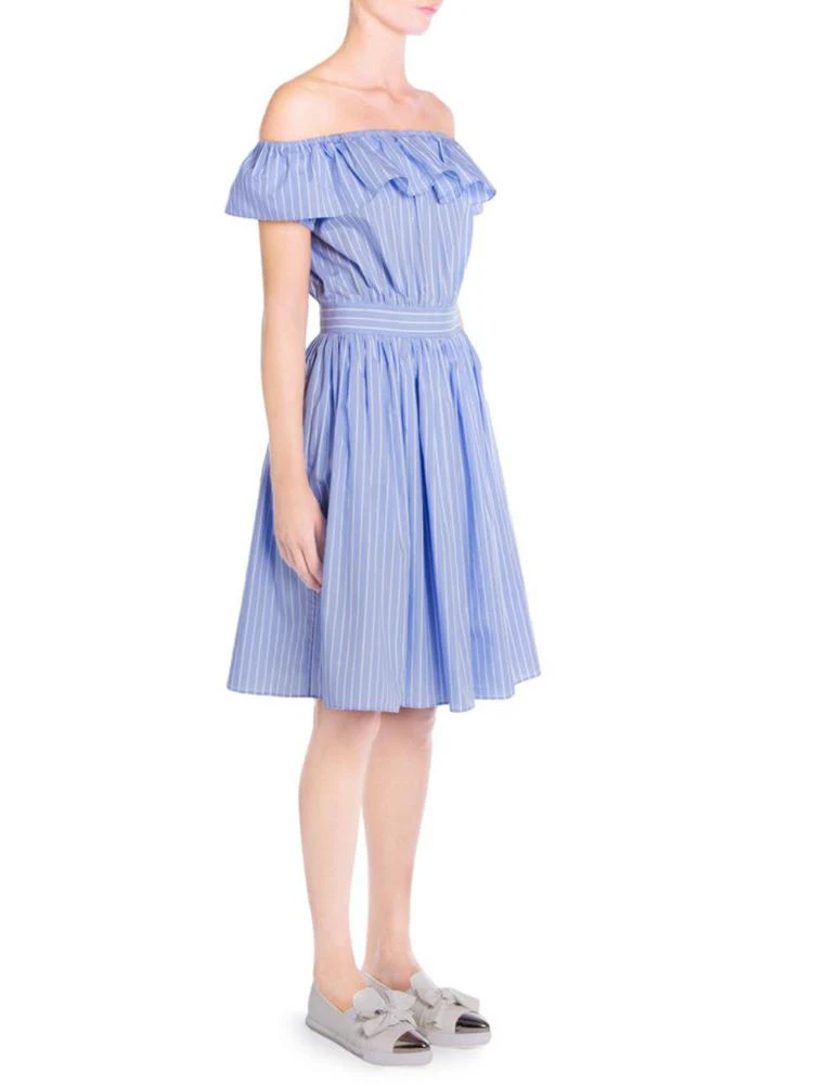 商品Miu Miu|Miu Miu - Poplin Stripe Off-the-Shoulder A-Line Dress,价格¥3764,第1张图片