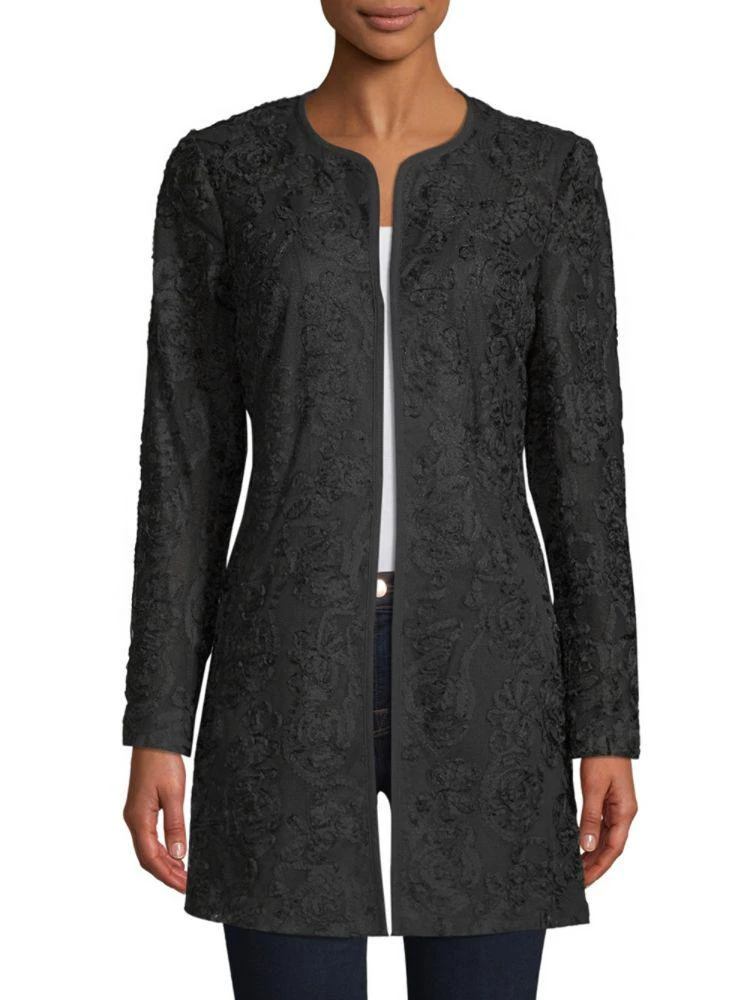 商品Karl Lagerfeld Paris|Long Textured Jacket,价格¥525,第1张图片