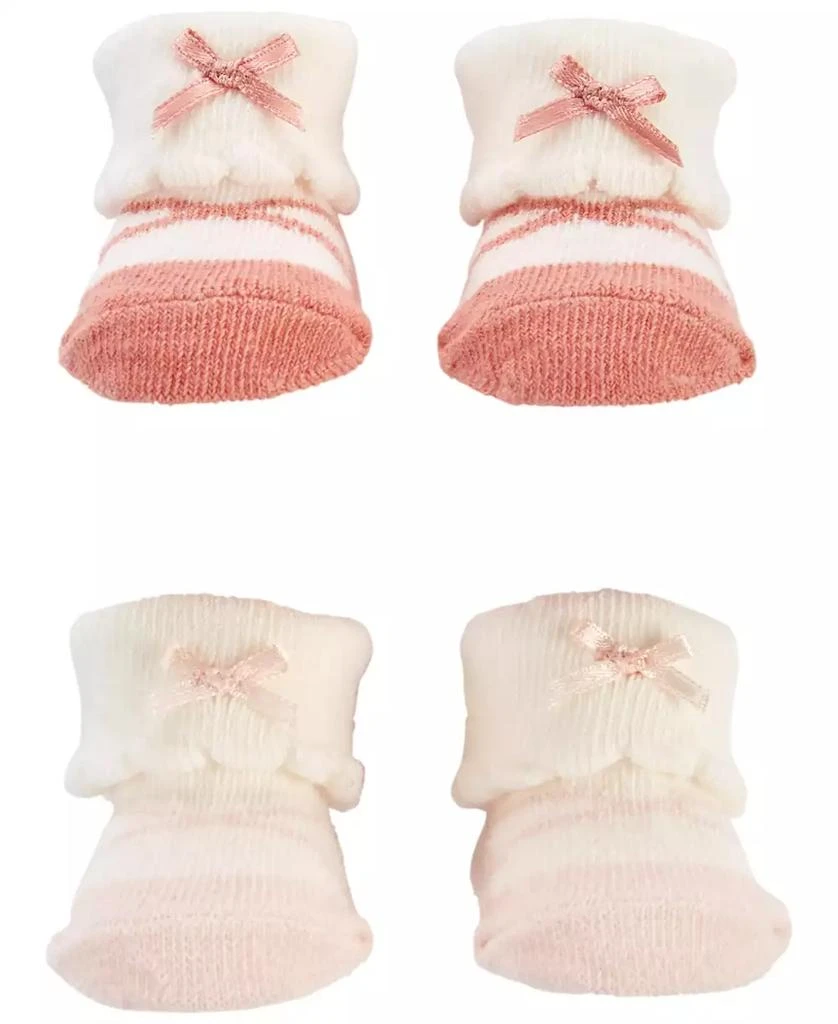 商品Carter's|Baby Girls Folded Cuff Sock Booties, Pack of 2,价格¥53,第1张图片