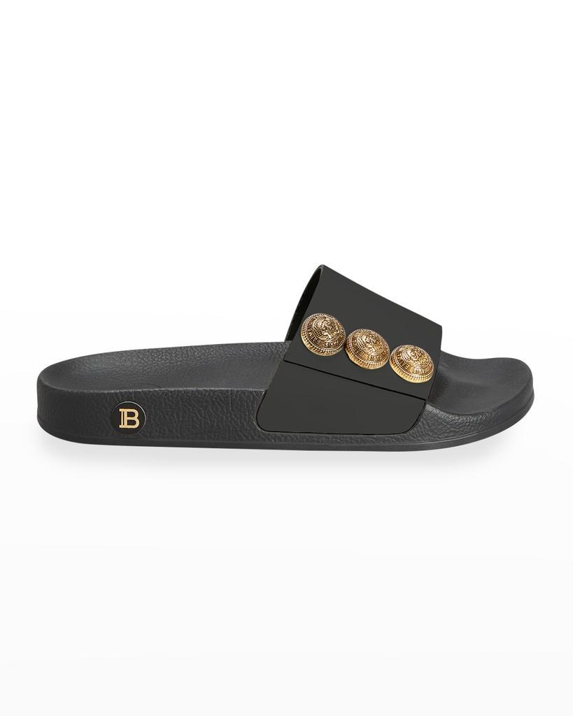 商品Balmain|Symi Button Slide Sandals,价格¥3569,第1张图片