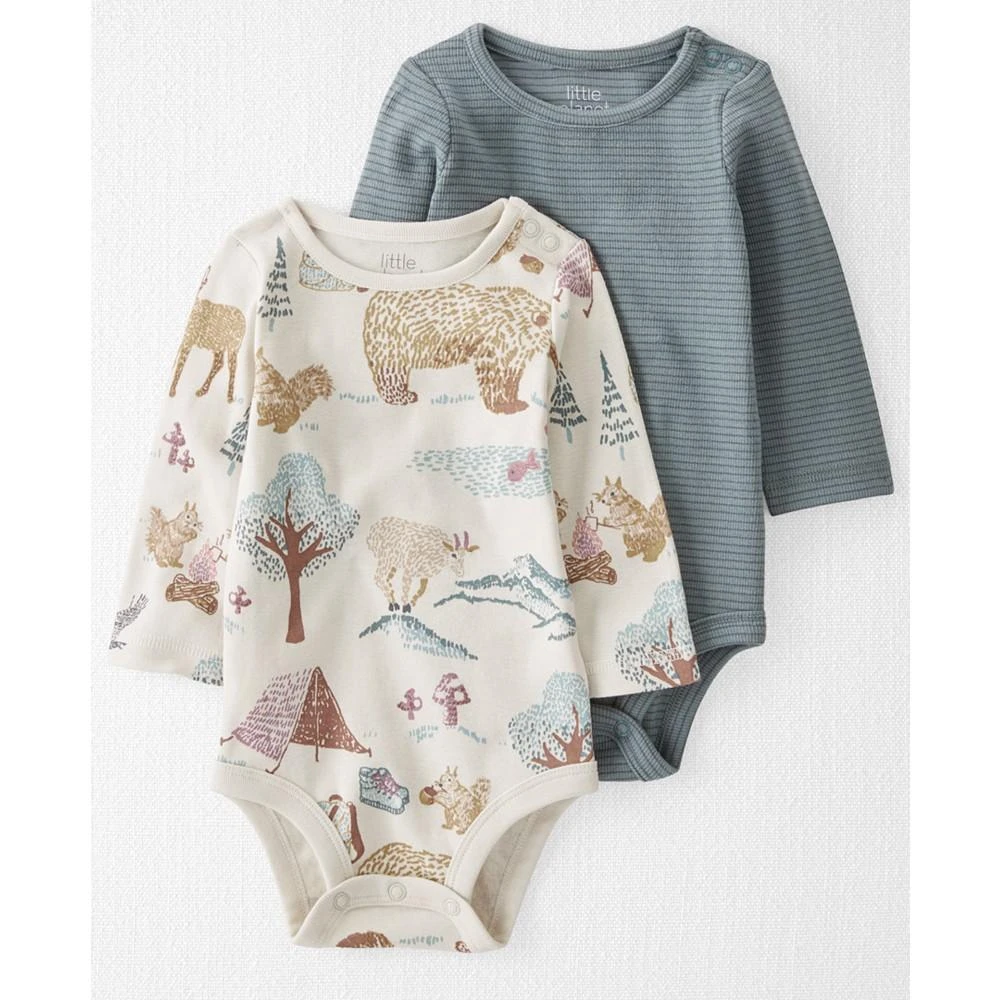 商品Carter's|Baby Boys or Baby Girls Printed Organic Cotton Bodysuits, Pack of 2,价格¥118,第1张图片