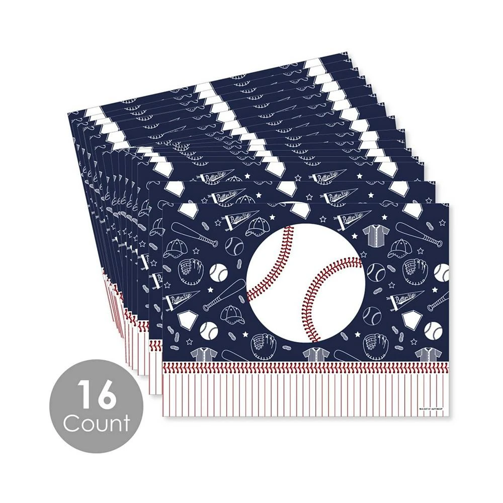 商品Big Dot of Happiness|Batter Up - Baseball - Party Table Decorations - Party Placemats - 16 Ct,价格¥157,第2张图片详细描述
