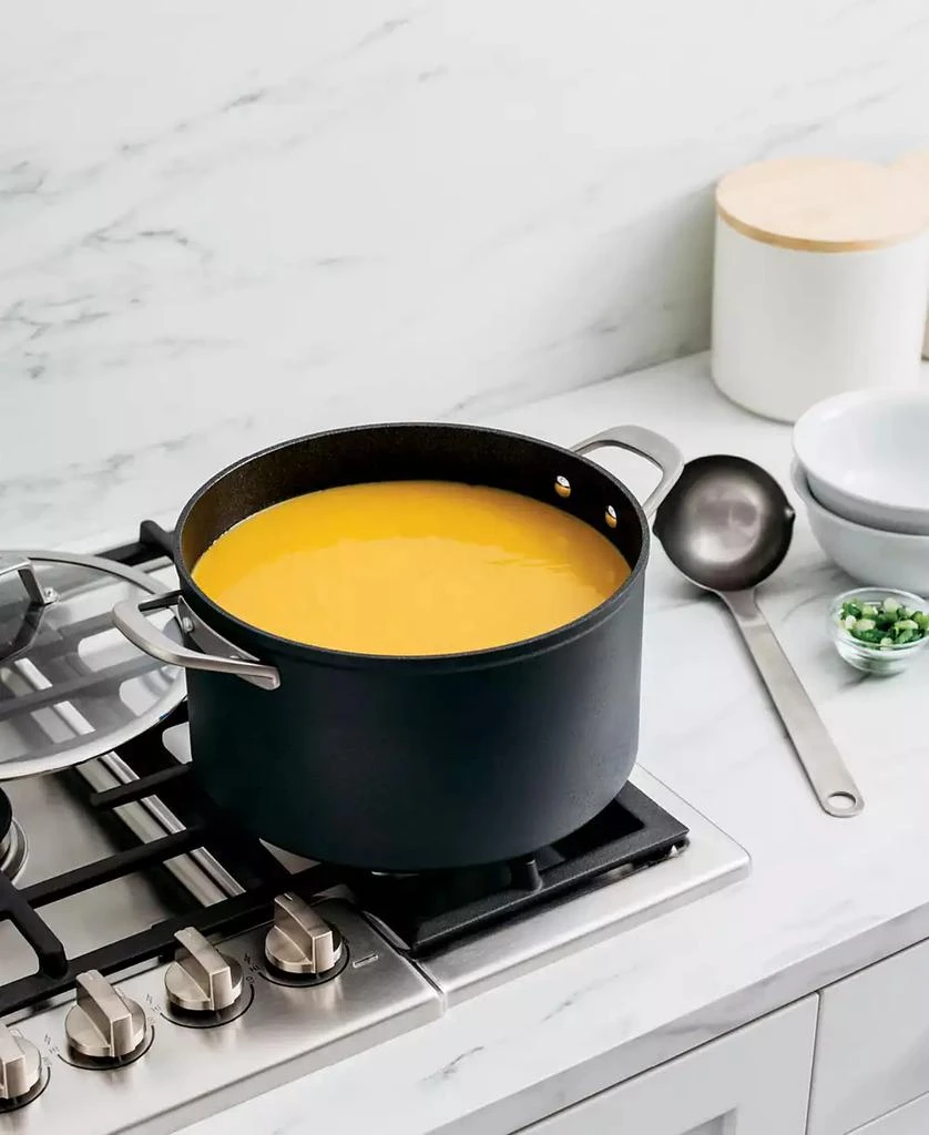 商品Ninja|NeverStick Premium Hard-Anodized 8-Quart Stock Pot with Glass Lid,价格¥906,第3张图片详细描述