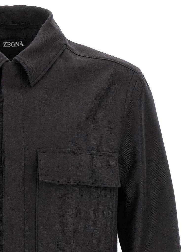 商品Zegna|Zegna Oasi Lino Overshirt,价格¥10859,第3张图片详细描述