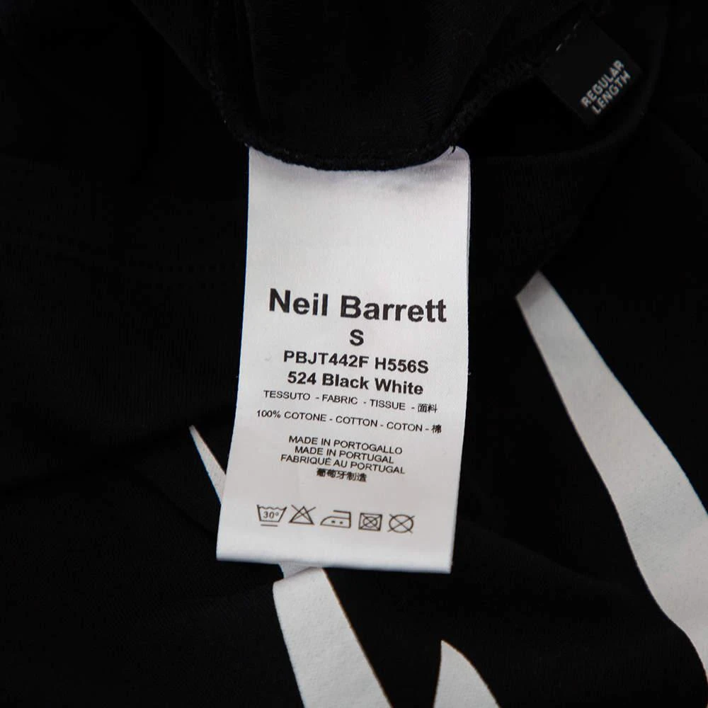 Neil Barrett Black Thunderbolt Print Cotton Jersey Slim Fit T-Shirt S 商品