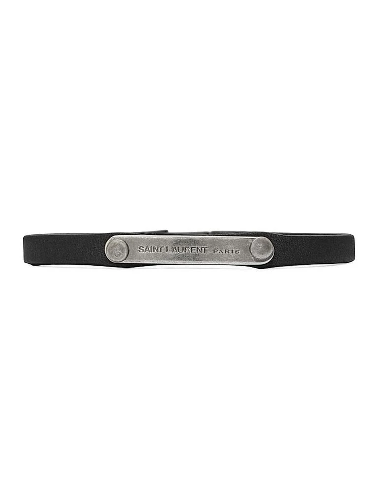 商品Yves Saint Laurent|Plaque Bracelet in Leather,价格¥2035,第1张图片