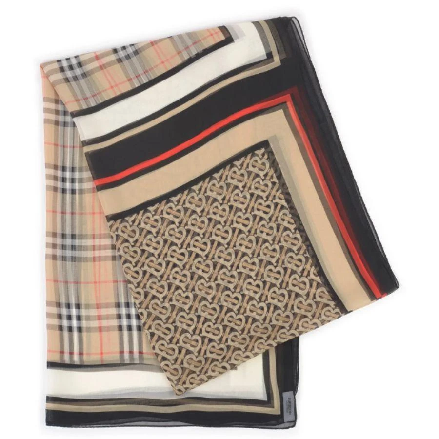 商品Burberry|Archive Beige Montage Print Silk Scarf,价格¥2595,第1张图片