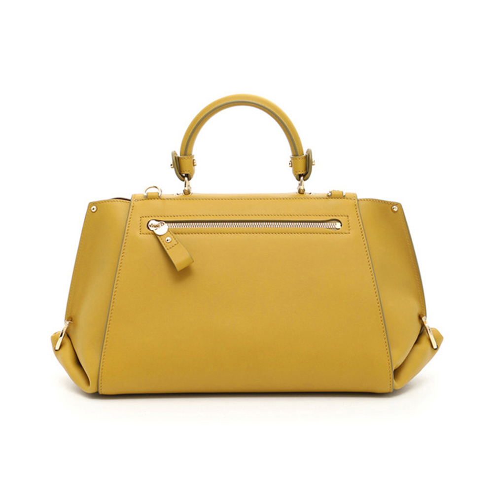 Salvatore Ferragamo 菲拉格慕 女士黄色牛皮手提单肩包 21-F606-0657369商品第2张图片规格展示