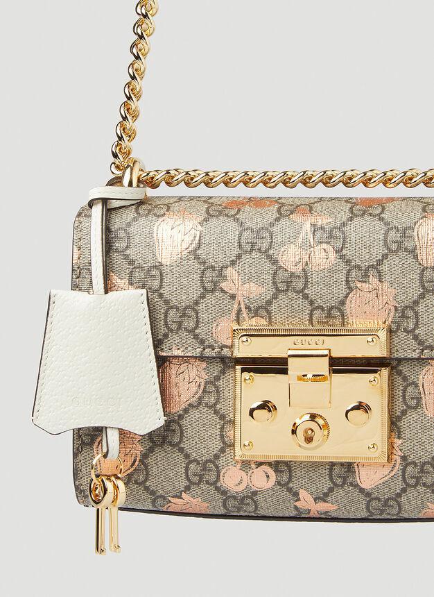 商品Gucci|Berry Padlock Supreme Small Shoulder Bag in Beige,价格¥15513,第6张图片详细描述