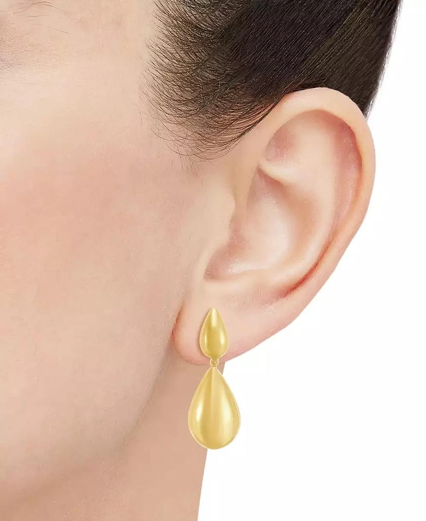 商品Macy's|Polished Graduated Teardrop Earrings in 18k Gold Over Sterling Silver,价格¥748,第2张图片详细描述