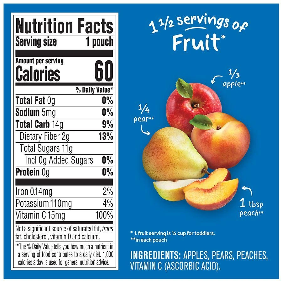 Toddler Foods Pouch Apple Pear Peach 商品